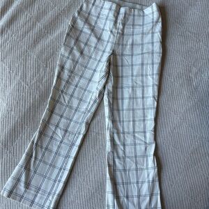 Chic Plaid Trousers in Black and White